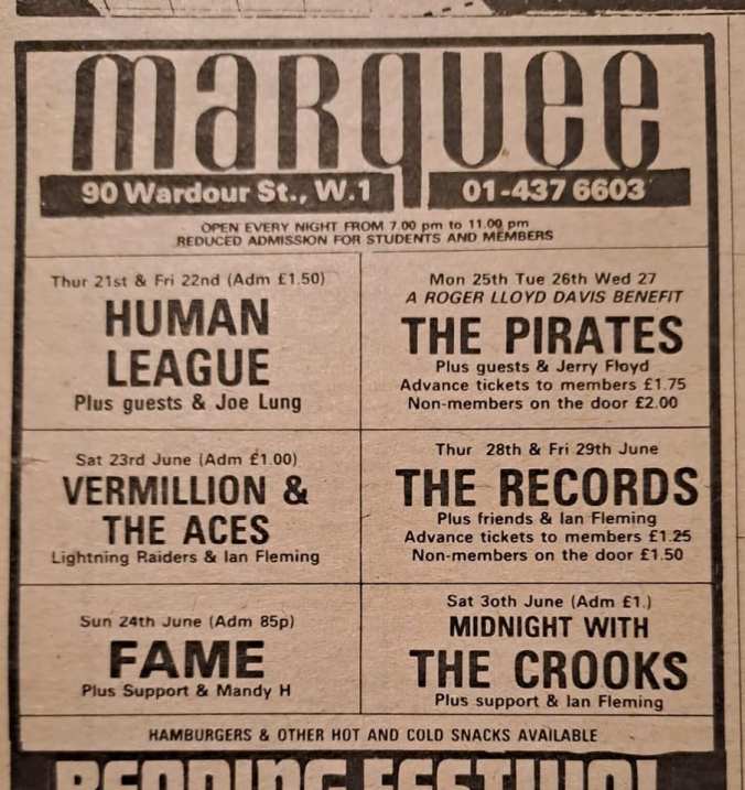 Vermilion and the Aces, Marquee